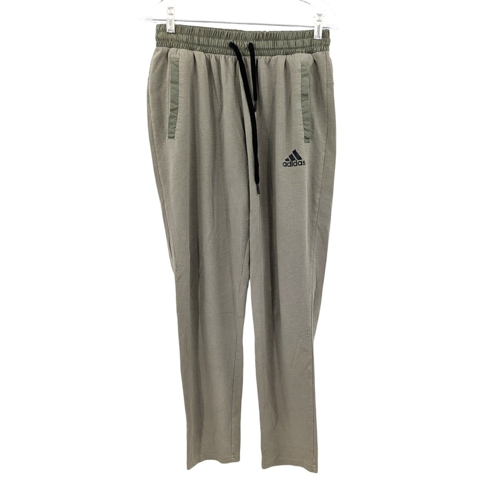 Adidas Olive Green Sweatpants Joggers Drawstring Elastic Waist Pockets Size L